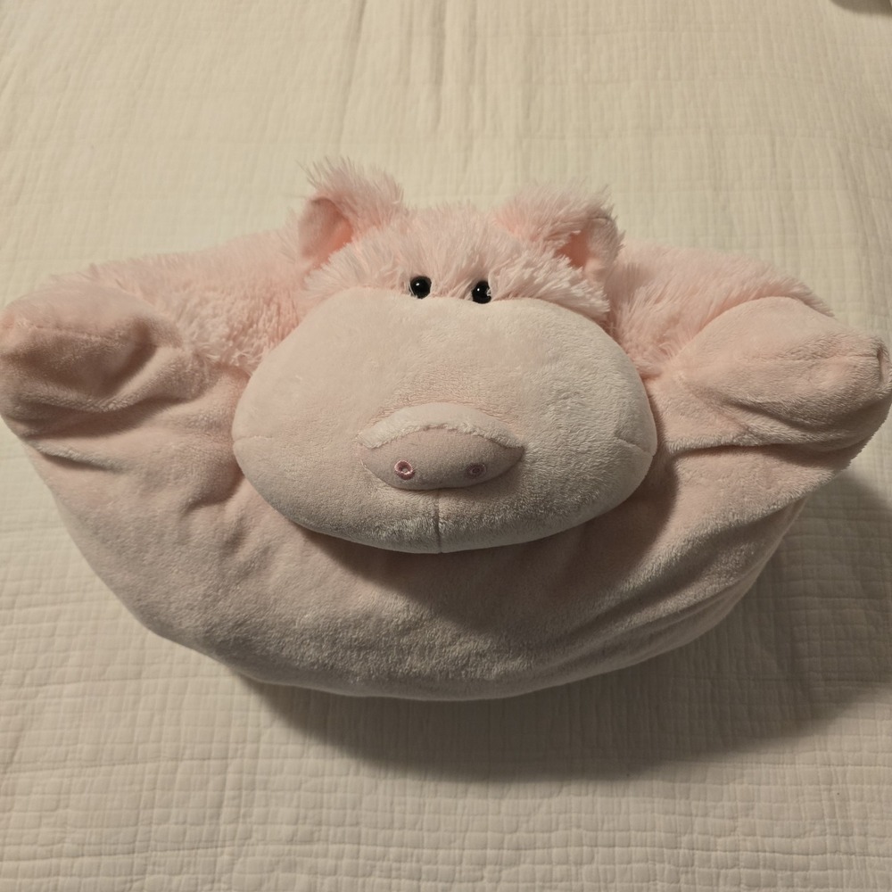 Vintage Pillow Pet 2010 Pink PIG Large 18" Plush Cuddle Buddy